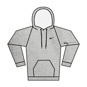 NK391 Nike Men's Pullover Fitness Hoodie