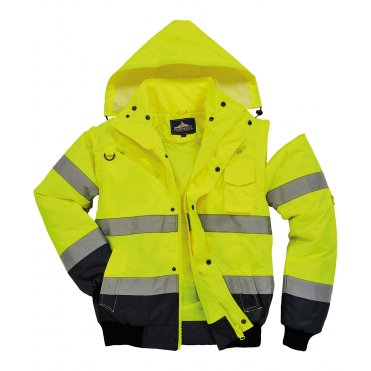 PW013 Hi-Visibility Contrast Bomber Jacket (C465)
