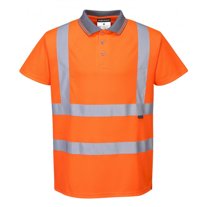Portwest PW024 Hi-Visibility Short Sleeved Polo (S477/Rt22)