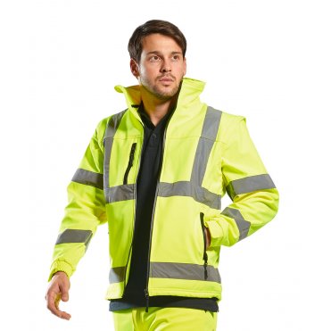 PW092 Hi-Visibility Softshell Jacket (3l) (S428)