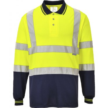 PW112 2-Tone Long Sleeve Polo (S279)