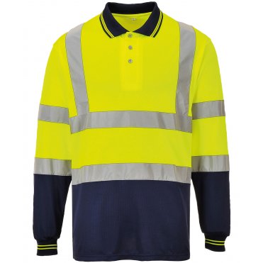 PW112 2-Tone Long Sleeve Polo (S279)