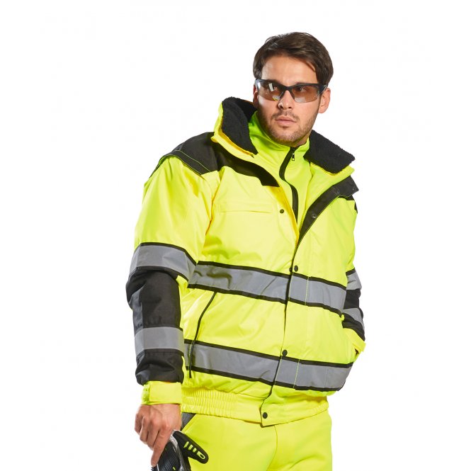 Portwest PW332 Hi-Visibility Classic Bomber Jacket (C466)