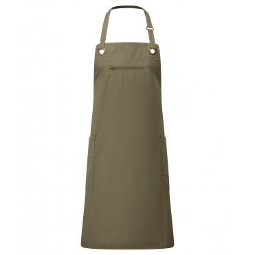 PR121 Contrast Stitch Bib Apron