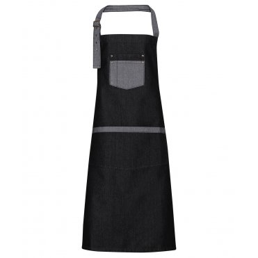 PR127 Domain Contrast Denim Bib Apron
