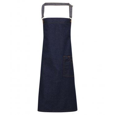 PR134 District Waxed-Look Denim Bib Apron