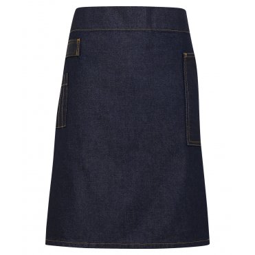 PR135 Division Waxed-Look Denim Waist Apron