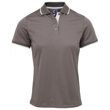 PR619 Women's Contrast Coolchecker Polo