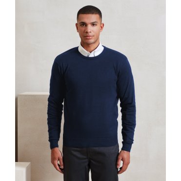 PR692 Crew Neck Cotton-Rich Knitted Sweater