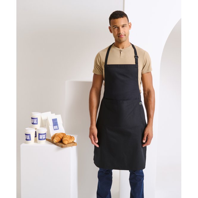 Premier PR112 Cotton Bib Apron, Organic And Fairtrade Certified
