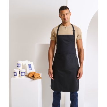 PR112 Cotton Bib Apron, Organic And Fairtrade Certified