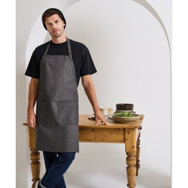 PR113 Cotton Denim Bib Apron, Organic And Fairtrade Certified