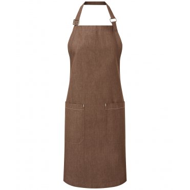 PR113 Cotton Denim Bib Apron, Organic And Fairtrade Certified