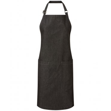 PR113 Cotton Denim Bib Apron, Organic And Fairtrade Certified