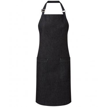 PR113 Cotton Denim Bib Apron, Organic And Fairtrade Certified