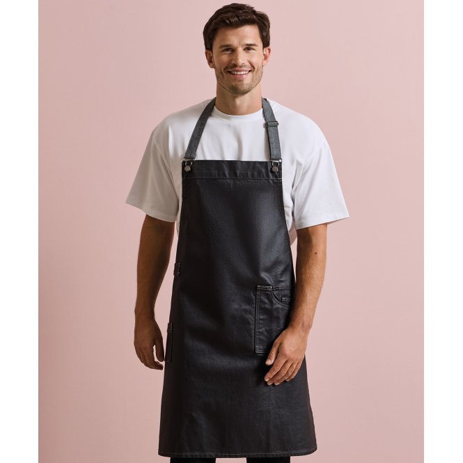 Premier PR134 District Waxed-Look Denim Bib Apron