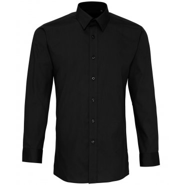 PR204 Poplin Fitted Long Sleeve Shirt