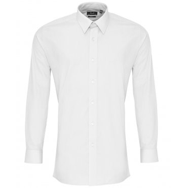PR204 Poplin Fitted Long Sleeve Shirt