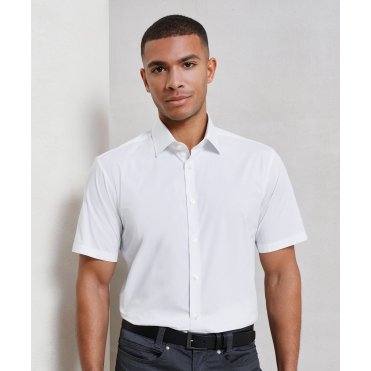 PR246 Stretch Fit Cotton Poplin Short Sleeve Shirt