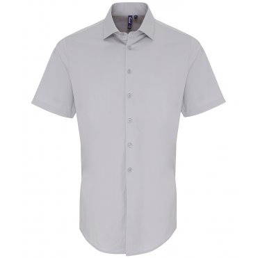 PR246 Stretch Fit Cotton Poplin Short Sleeve Shirt