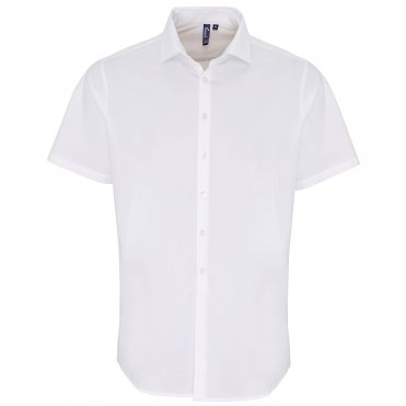 PR246 Stretch Fit Cotton Poplin Short Sleeve Shirt