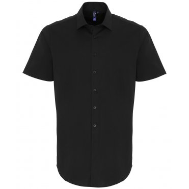 PR246 Stretch Fit Cotton Poplin Short Sleeve Shirt