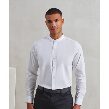 PR258 Banded Collar Grandad Long Sleeve Shirt