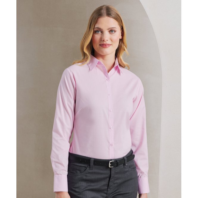 Premier PR300 Women's Poplin Long Sleeve Blouse