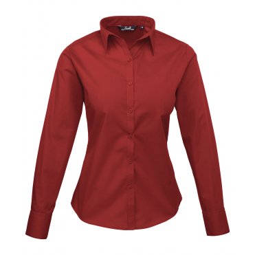 PR300 Women's Poplin Long Sleeve Blouse