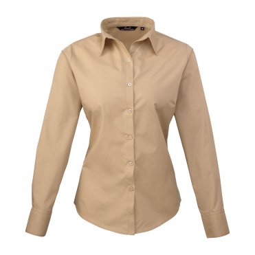 PR300 Women's Poplin Long Sleeve Blouse