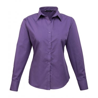 PR300 Women's Poplin Long Sleeve Blouse