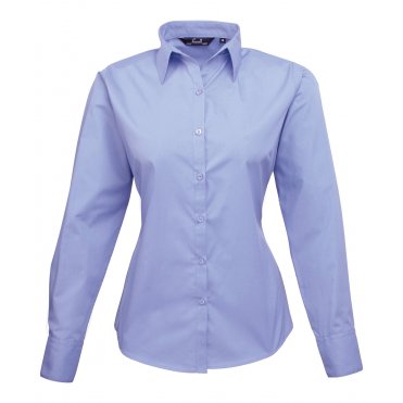 PR300 Women's Poplin Long Sleeve Blouse