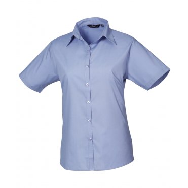 PR302 Women's Short Sleeve Poplin Blouse