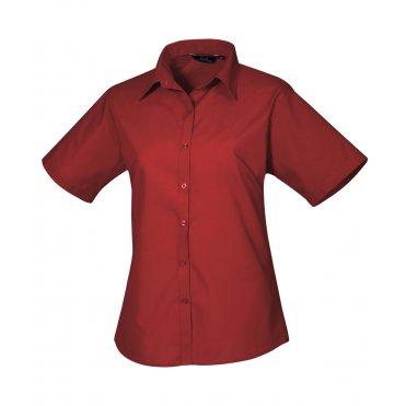 PR302 Women's Short Sleeve Poplin Blouse
