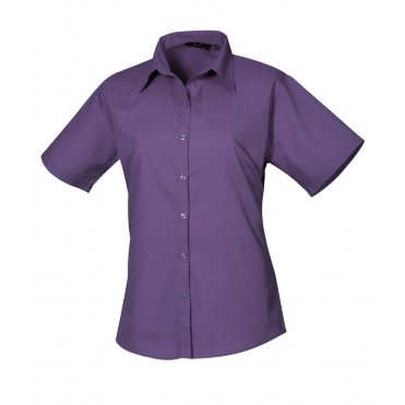 PR302 Women's Short Sleeve Poplin Blouse