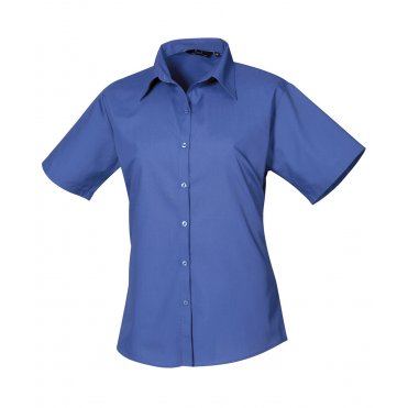 PR302 Women's Short Sleeve Poplin Blouse