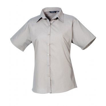 PR302 Women's Short Sleeve Poplin Blouse