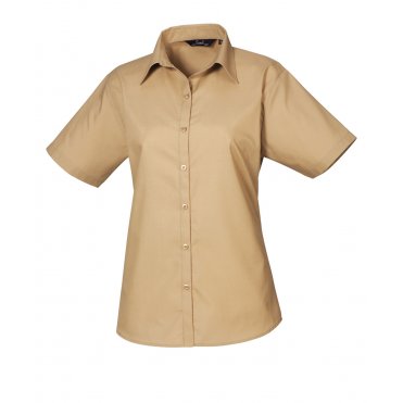 PR302 Women's Short Sleeve Poplin Blouse