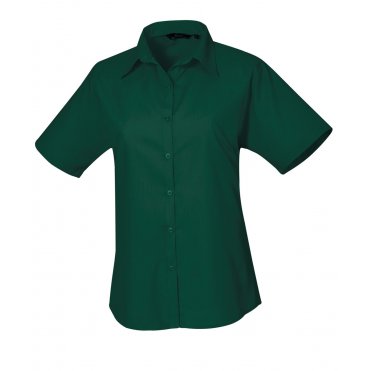 PR302 Women's Short Sleeve Poplin Blouse
