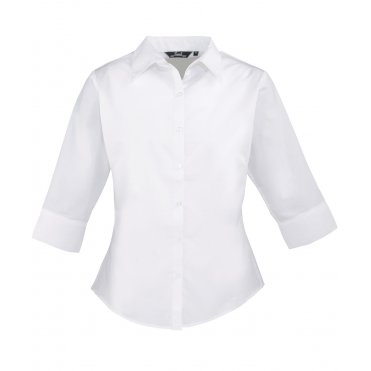 PR305 Women's ¾ Sleeve Poplin Blouse