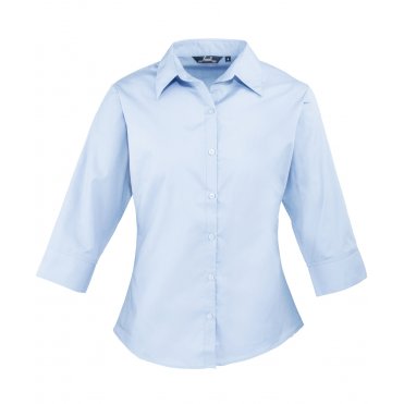 PR305 Women's ¾ Sleeve Poplin Blouse