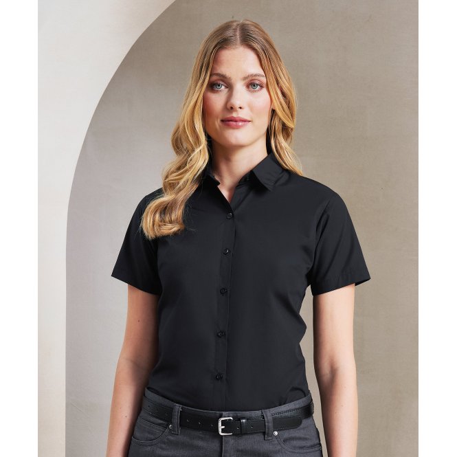 Premier PR309 Women's Supreme Poplin Short Sleeve Shirt