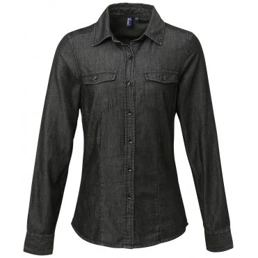 PR322 Women's Jeans Stitch Denim Shirt