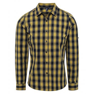 PR350 Women's Mulligan Check Cotton Long Sleeve Shirt