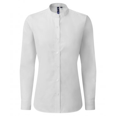 PR358 Women's Banded Collar Grandad Shirt