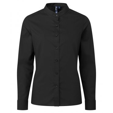 PR358 Women's Banded Collar Grandad Shirt