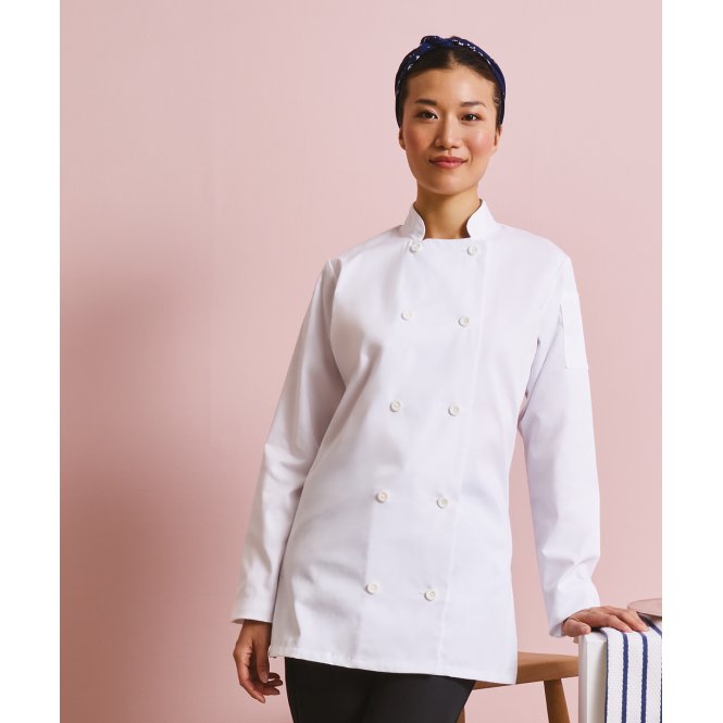 Premier PR671 Women's Long Sleeve Chefs Jacket