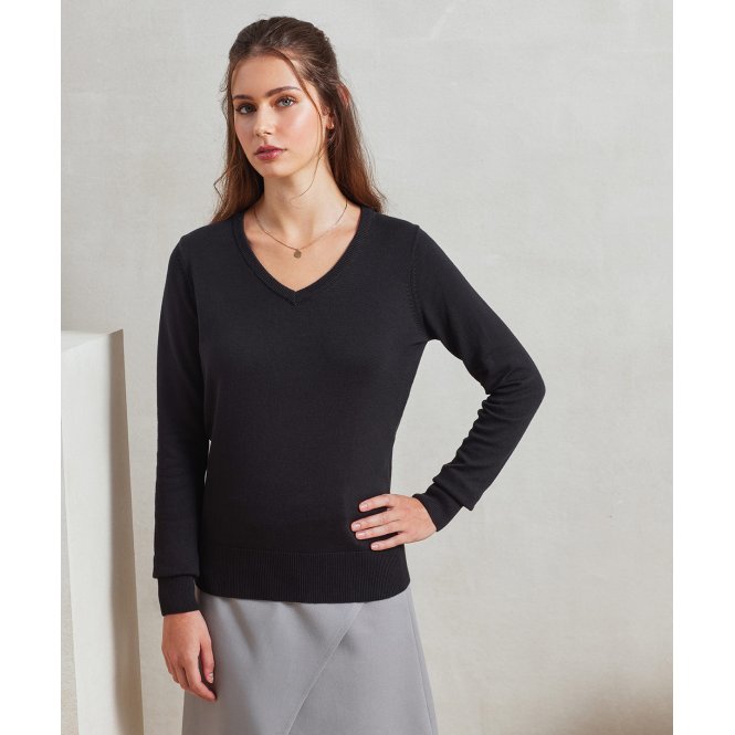 Premier PR696 Women's V-Neck Knitted Sweater