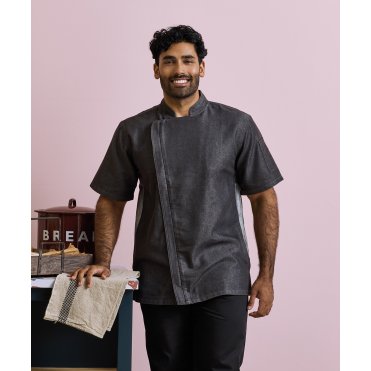 PR906 Chefs Zip-Close Short Sleeve Jacket