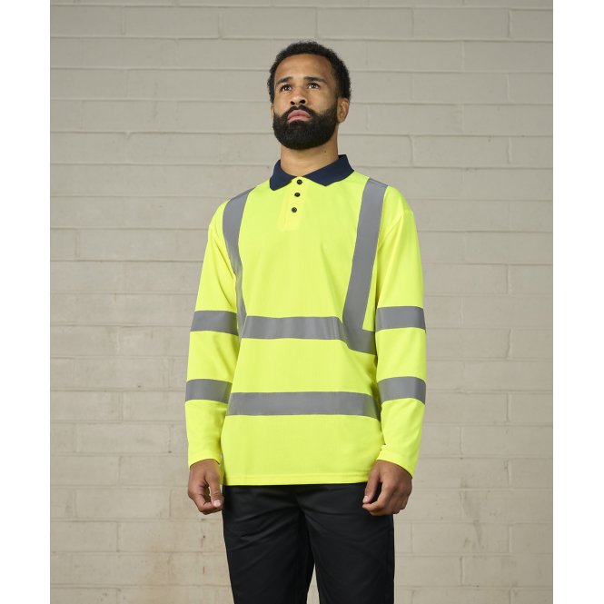 ProRTX Hi-Visibility RX715 Hi-Visibility Long Sleeve Polo